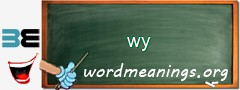 WordMeaning blackboard for wy